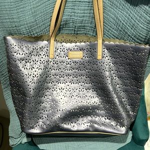 Coach laser cutout tote